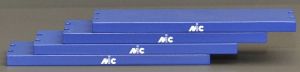 YCC604-7M - Set de 4 plaques de roulage de couleur bleu MIC Dimensions : 11 x 5 cm