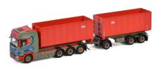 WSI01-3186 - Camion porteur avec benne ampliroll du transporteur JAN HANSEN - SCANIA R Highline 8x4