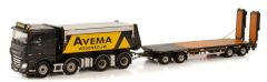 WSI01-3574 - Camion porteur benne avec porte engins du transporteur AVEMA - DAF XF My2017 8x4