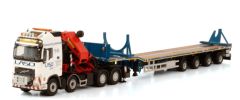 WSI01-3786 - Camion avec plateau 4 essieux LASO – VOLVO FH4 GLOBETROTTER XL 8x4