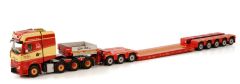 WSI01-3844 - Camion avec dolly et porte engins du transporteur TORBEN RAFN – MERCEDES Actros MP4 SLT 8x4