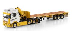 WSI01-4754 - Camion avec grue de déchargement et plateau du transporteur MEDICAO - SCANIA R Normal CR20N 6x4