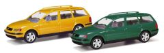HER012249-007 - 2 voitures verte et jaune à assembler - VOLKSWAGEN Passat