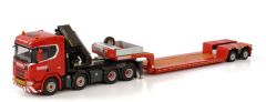 WSI02-2938 - Camion avec remorque surbaissée 2 essieux et palfinger pk 150002 sh – SCANIA R CR20N 8x4