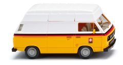 WIK029410 - Fourgon de couleur jaune et blanc - PTT - VW T3