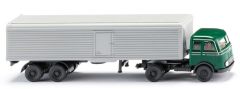 Camion avec remorque fourgon – MERCEDES Pullmann 4x2