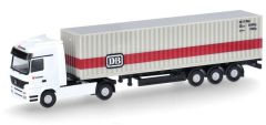 HER066853 - Camion + remorque porte container 3 essieux DEUTSCHE BAHN – MERCEDES BENZ Actros 4x2