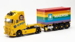 HER071697 - Camion avec remorque conteneur XL 2020 3 essieux MAERSK RAINBOW – VOLVO FH GL 4x2