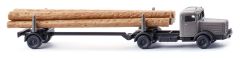 WIK094703 - Camion de couleur gris transport de bois- BUSSING 8000