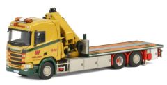 WSI01-2547 - Camion plateau avec grue de déchargement PALFINGER 7800.2 aux couleurs  WIKLUNDS AKERI AB - SCANIA R CR20N 6x2