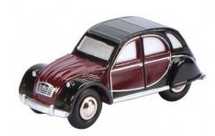 SCH1514 - Voiture de couleur bordeaux et noire – CITROEN 2CV 6 charleston