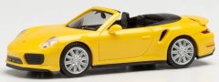 HER028929-002 - Voiture cabriolet de couleur jaune – PORSCHE 911 turbo