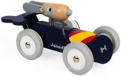 JAN04499 - Jouet en bois – Voiture de couleur bleue Spirit Sergio