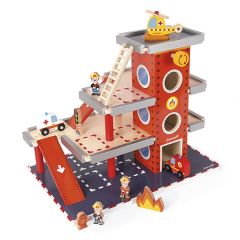 Jouet en bois – La caserne des pompiers