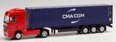 HER066808 - Camion avec porte container et container CMA/CGM - MERCEDES Actros 4x2
