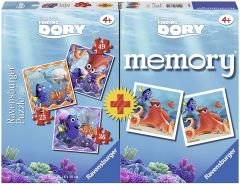 RAV068715 - Memory et 3 Puzzles de 25, 36 et 49 Pièces DISNEY – DORY