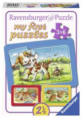 RAV07062 - 3 Puzzles de 6 pièces  Mes amis les animaux