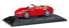 HER071109 - Voiture cabriolet de couleur rouge – PORSCHE 911 Carrera