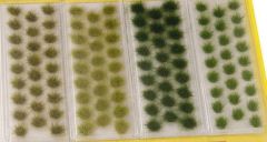 NOC07127 - Lot de 104 Touffes d'herbes  de couleur vert clair et foncé