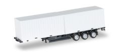 HER076494-002 - Remorque de couleur blanche – porte containers et 2 containers