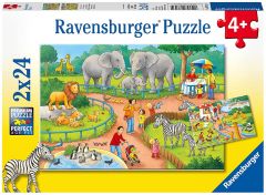 RAV078134 - 2 Puzzles Une journée au zoo – 24 Pièces