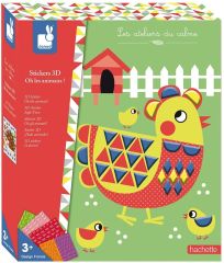 JAN07816 - Jeu créatif – Oh les animaux ! Autocollants 3D