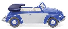 WIK079404 - Voiture cabriolet de couleur bleu et argent - VW Beetle 1200