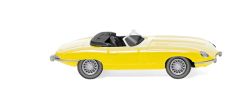 WIK081706 - Voiture cabriolet de couleur jaune - JAGUAR Type-E