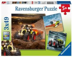 RAV093014 - 3 Puzzles de 49 Pièces CLAAS – Lexion Xérion et Axion