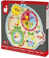 JAN09621 - Jeu éducatif – Calendrier horloge version espagnol