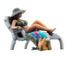 NOC10430 - Personnage et accessoire 3D - Femme en chaise longue
