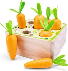 Jeu d'imitation en bois – Cueillette de carottes