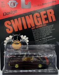 M2M-11228-111-A-DORE - Voiture sous blister de couleur noir et gold - DODGE Dart Swinger 340 de 1969
