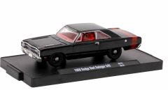 M2M-11228-111-A - Voiture sous blister de couleur noir et rouge - DODGE Dart Swinger 340 de 1969