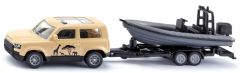 SIK1126 - Voiture avec bateau sous blister - LAND ROVER Defender - SAFARI