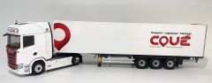 ELI118543 - Camion avec remorque à fond mouvant du transporteur COQUELLE - DAF XG 4x2