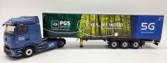 ELI118598 - Camion avec remorque bâchée du transporteur PGS Group - MERCEDES E-Actros 600 4x2
