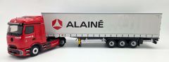 ELI118673 - Camion avec remorque bâchée  du transporteur ALAINE - MERCEDES E-Actros 4x2