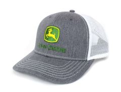 JA1308-3346-HGWH - Casquette grise avec arrière en maille blanche - JOHN DEERE