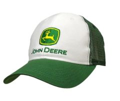 MC13080002WH - Objet publicitiare JOHN DEERE - Casquette verte et blanche avec arrère en maille