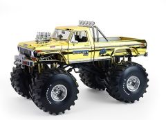 GREEN13715 - Monster truck du 50e Anniversaire avec figurine Bob CHANDLER - BIGFOOT #1 - FORD F-250 de 1974 couleur doré