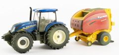 ERT13966SALI - Tracteur version sali avec presse NEW HOLLAND Roll-Belt 560 - NEW HOLLAND T6.180