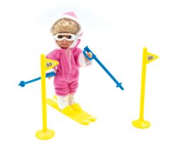 JC15020 - Poupée de 12cm avec ski et accessoires