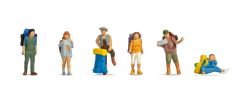 NOC15247 - 6 figurines avec sac à dos - Routards et auto-stoppeurs