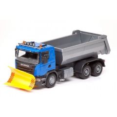 EMEK15504 - Camion benne bleu avec lame de déneigement – SCANIA G 6x4