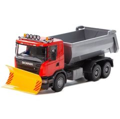 EMEK15505 - Camion benne rouge avec lame de déneigement – SCANIA G 6x4