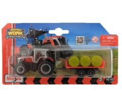 MST15590-D - Tracteur avec plateau à balles sous blister - MASSEY FERGUSON 8S.265