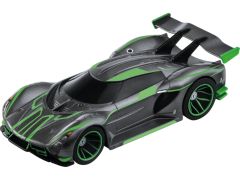 CARRERA15817084-A - Voiture de couleur grise et verte Pull & Speed - Tuning Hyper Sportcar