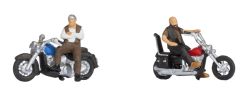 NOC15906 - 2 figurines Bikers avec leurs moto