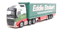 CORCC16002 - Camion semi remorque VOLVO FH 6X4 remorque 3 essieux blanc/rouge/vert EDDIE STOBART